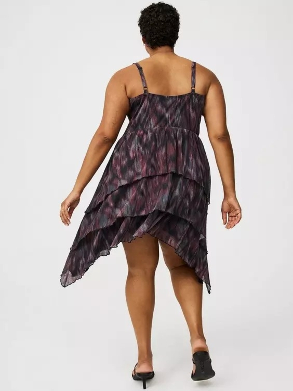 Torrid Cami Tiered Mini Dress Size 0X (12,Large) - Picture 4 of 16